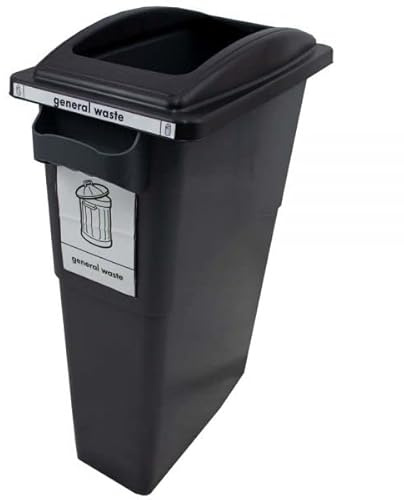 Sustainabin Indoor Recycling Bin - 70 Litres (Black - Frame Top - General Waste)