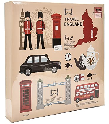 Arpan Extra-Large 3-Ring Binder Self Adhesive Photo Album 20/Sheets 40/Sides (London Icons)