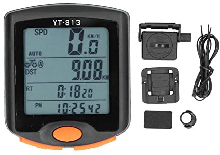 Fahrradcomputer Digital, Wasserdichtes Drahtlos Fahrradtacho mit LED Hintergrundbeleuchtung Display Automatisches Fahrrad Tacho mit Ständer Automatisches Aufwachen