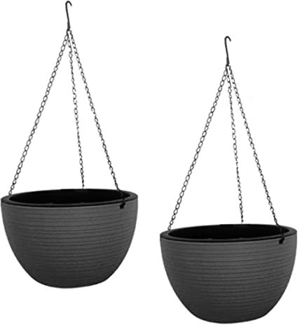 Heall 2pcs Pot de Fleur Suspendu, Panier de Suspension hydroponique, Panier Suspendu en Plastique Pot de Plante de Fleurs Suspendus pour décoration intérieure