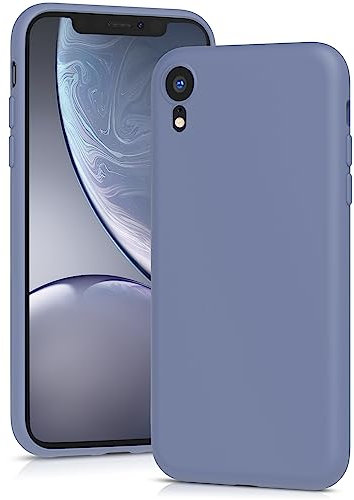 YATWIN für iPhone XR Hülle, Premium Silikon Handyhülle mit Kameraschutz, Seidig-Weicher Berühren Ultra Dünne Stoßfeste Kratzfeste Schutzhülle, Lavendelgrau