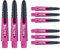 WINMAU Dart Shaft - Vecta Polycarbonat Dartschäfte - 1 Set pro Packung (insgesamt 3 Dart-Schäfte) - Professionelles Dartzubehör - Pink & Schwarz Kurz Schäfte