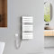 EMKE Scaldasalviette Elettrico con Elemento riscaldante termostatato,762x400mm 400W，Pannello Asciugamano Elettrico con Asta di Riscaldamento con Timer, Bianco