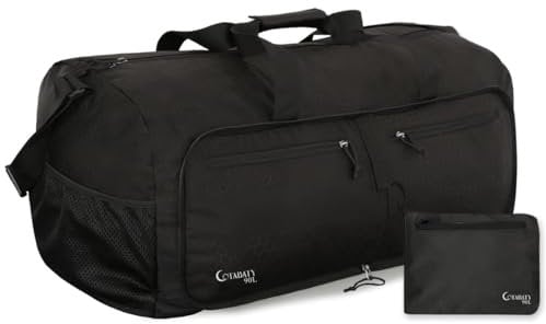 Cotabaty 90L Faltbare Reisetasche für alle Reisegepäckstücke, Urlaubstasche mit Mehreren Taschen für Frauen und Männer(Schwarz)