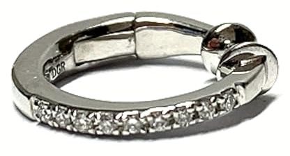Single earcuff 750/- Weißgold Ohrklemme Brillanten =0,09ct (9Stck) modern Klippmechanik