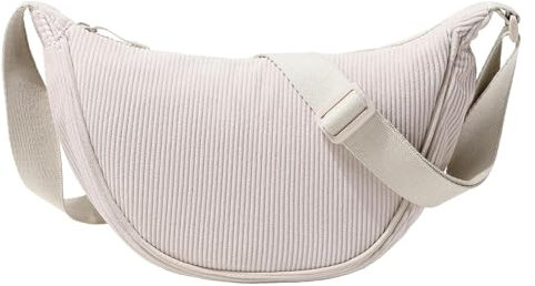 FCXQG 1 Pcs Bauchtasche Cord Crossbody Bag Halbmond Tasche Damen Bauchtasche Damen Cord Cord Bauchtasche Moon Bag Verstellbarer Schultergurt Gürteltasche für Damen