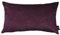 McAlister Textiles Matter Samt Knife Edge | Sofakissen mit Füllung in Aubergine Violett | 50 x 30cm | erhältlich in 25 Farben | griffester Samt | pralles Samtkissen
