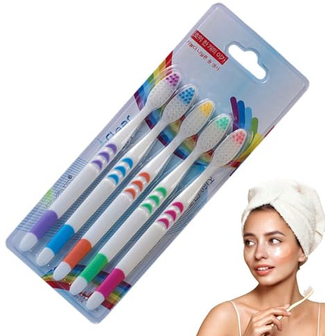 Quzente Zahnpflegebürste, Zahnbürstenpaket | 5 Stück Kohlezahnbürsten mit weichen Borsten,Bamboos Charcoal Teeth Ultraweiche Zahnbürste mit weichen Borsten, mehrere Farben für die Familie