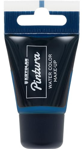 Kryolan Pintura Water Color Schminke Tube 20 ml, Farbe: blue, 15 Farben, waschbar, ohne Parfüm, ohne Parabene - ideal für Kinder, Party, Karneval, Fasching & Halloween