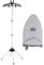 Perchas para Plancha de Vapor, Soporte de Planchado Vertical Telescópico con Guantes de Planchar, Soporte de Mano para Vaporizador de Ropa, Perchas para Planchar Vertical, Soporte de Vapor para Ropa