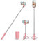 XIHAMA Selfie Stick Tripod,3 in 1 Extendable Selfie Stick with Wireless Remote,Portable Phone Tripod Compatible with iPhone 16 15 14/Galaxy/Huawei/LG(Pink)