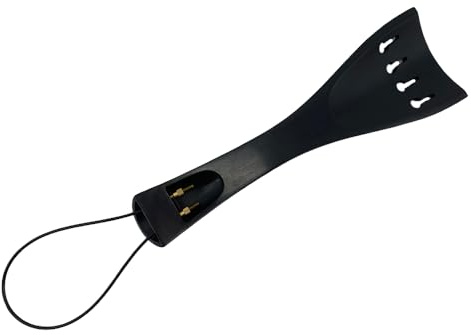 YoungMonic Fortgeschrittener 3/4 Kontrabass-Saitenhalter mit 4 Saiten aus natürlichem Ebenholz