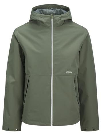 JACK & JONES Jacket Hood Jjadam Light Veste à Capuche, Agave Green, L Hommes