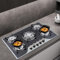 DSYOGX Black Glass Hob with 5 Burner Built-in Gas Burner Included 5 LPG/NG Gas Nozzles, Automatic Battery Pulse Ignition