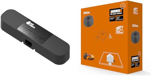 WORX - Module de Limite de Surfaces Off-Limits - WA0892 - Accessoires pour tondeuses Robots WORX LANDROID & Bobine de câble périphérique - 200 mètres - WA0177