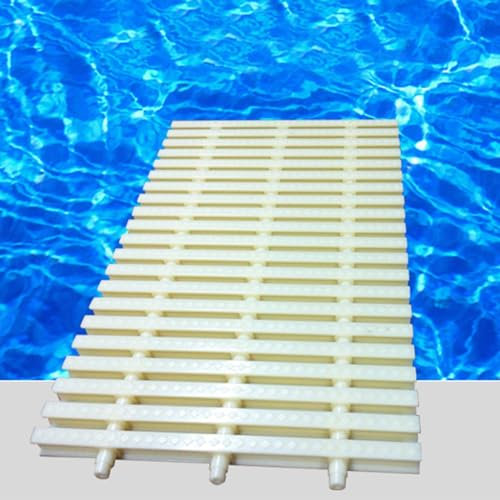 BZJPRFC Pool-Ablauf-Überlaufgitter, Spleißbares Abwassergitter, Ablaufgitterabdeckung für oberirdische Pools und Gehwege, Balkondusche (20 x 100 cm/20 Stück)