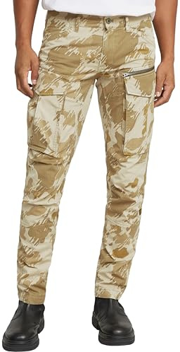 G-Star Homme Pantalon Rovic Zip 3D Regular Tapered, Multicolore (dk brick gd glitch beach camo D02190-D955-H174), 34W / 36L