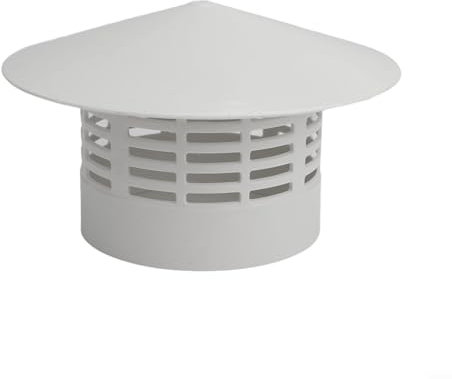 Modischer Regenhut aus PVC zur Belüftung von Kaminen, hält Regen, Vögel und Schmutz fern (110 mm)