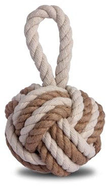 MesuBari Nautical Door Stop 6 inch Sailor's Knot Rope Doorstop with Handle, Heavy Weighted (4lbs) Cotton & Jute Rope, Twisted Design for Bedroom, Living Room, Window Wedge, Bookend