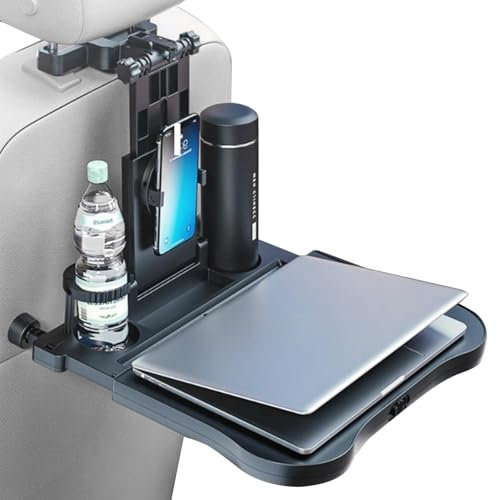 DALUJIE Klapptisch Auto Rücksitz für Jeep Averger 2021 2022 2023 2024, Fahrzeugsitz-Rückenlehnen-Organizer-Tisch Vielseitiger Klappbar Auto Tablett Getränkehalter