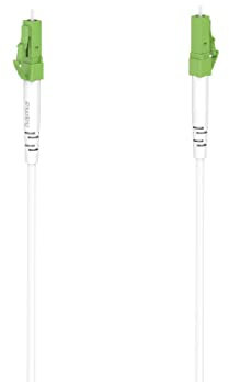 Hama Glasfaserkabel 30cm (Netzwerkkabel, 10Gbit, Patchkabel, LC/APC auf LC/APC, Lichtwellenleiter, LWL Glasfaserkabel, Netzwerkkabel 0,30m, Gigabit Ethernet, Verbindung von Router, Switch) weiß