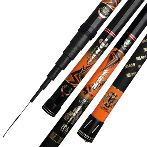ZFF Kohlenstoff Angelrute 8-16m Fishing Stipprute karpfenrute Stippangel Stippe angelruten teleskoprute Feeder Rod Angelgerät(12m)