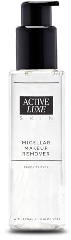 Active Luxe Micellar Makeup Remover – Mizellen Reinigungswasser, 115 ml | Sanftes Abschminken von Gesicht & Augen, Mit Aloe Vera & Arganöl, Für empfindliche Haut