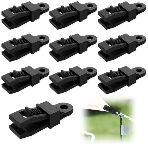10 Stück Planenspanner Tarp Clips, Heavy Duty Tarp Clips, Zeltklammern Planenhalter Einstellbar Befestigungsclips für Camping Zelte Abdeckung,Planen,Markisen,Zelte,Vordächer