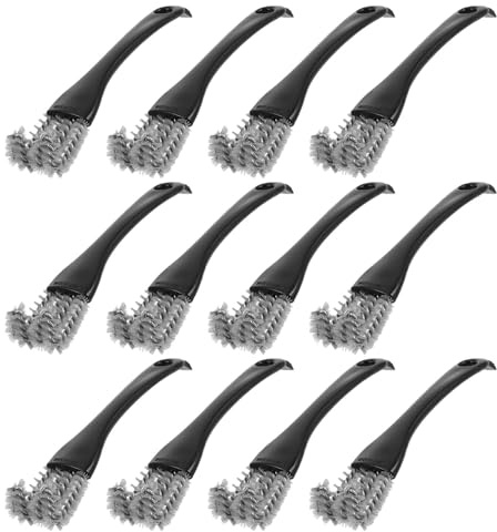 SHINEOFI 15pcs Bird Cage Cleaning Brush Long Handle Pet Cage Brush Wire Scraper Head Droppings Remover for Maintenance