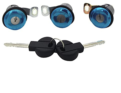 1 Cylindre de Serrure de Porte Gauche et 2 cylindres de Serrure de Porte Droite avec 2 clés pour Citroën Berlingo, Xsara, Picasso, Peugeot et Partner (1996-2008) - Référence : 9170G3 252522