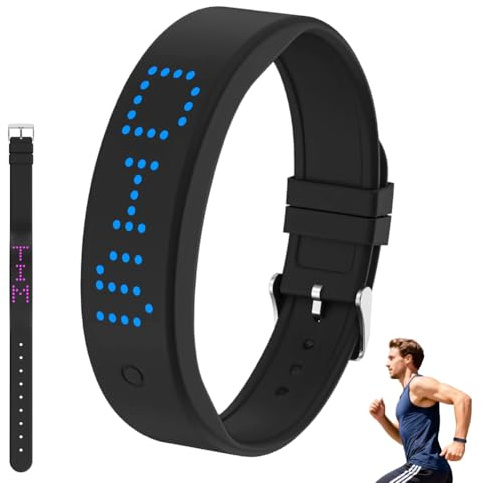 RANJIMA Vibrationsalarm-Armband, Vibrationsalarm Erinnerung Uhr, Stille Wecker-Alternative mit 9 Modi und Schlummerfunktion, App-Steuerung, Armarmband Für Personen Mit Tiefem Schla