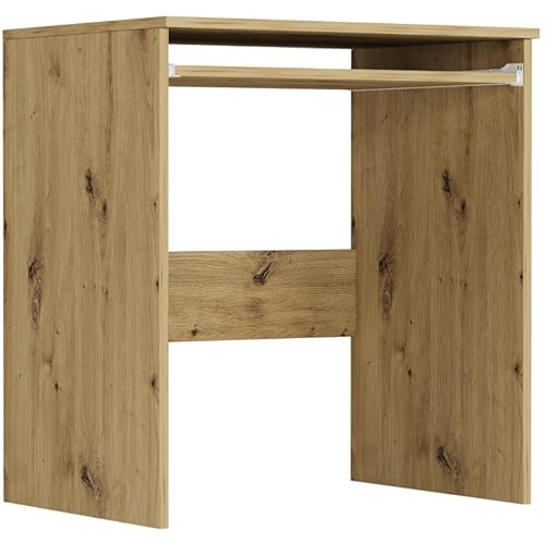 Framire Schreibtisch N-1 Artisan Eiche 74x50x70 cm – kompakter Computertisch mit Tastaturablage, Schreibtisch fürs Kinderzimmer, Jugendzimmer & Home-Office, Modern N-1