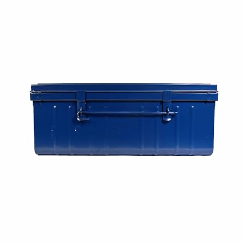 Tropenkiste Transportkiste blau 70 x 37 x 29 Werkzeugkiste Lagerkiste Blechkiste