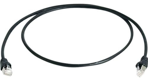 Telegärtner Câble de raccordement réseau Informatique RJ45 L00000A0235 Cat 6a S/FTP Noir 25.00 cm