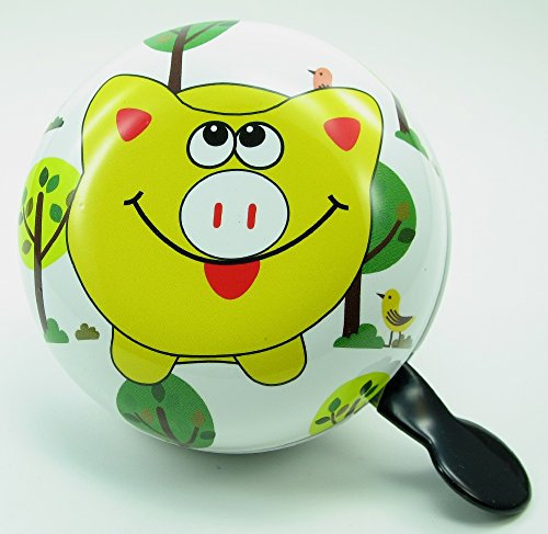 LTJ Fahrradglocke Ding Dong Schwein 2-Klang Ø 80mm XXL Fahrradklingel