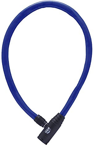 IFAM Cable Antirrobo para Bicicletas Infantiles, Cerradura con Llave, 50 cm Longitud, Color Azul, Modelo Junior, Seguridad y Protección, Diseño Moderno y Especial