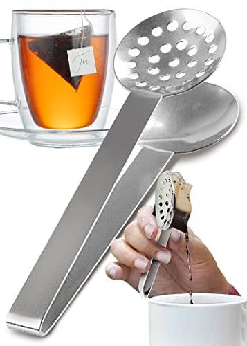 ORBLUE Tea Bag Squeezer | Stainless Steel Tea Bag Squeezer Tongs |Effective Long-Handled Tea Strainer 1-Pack