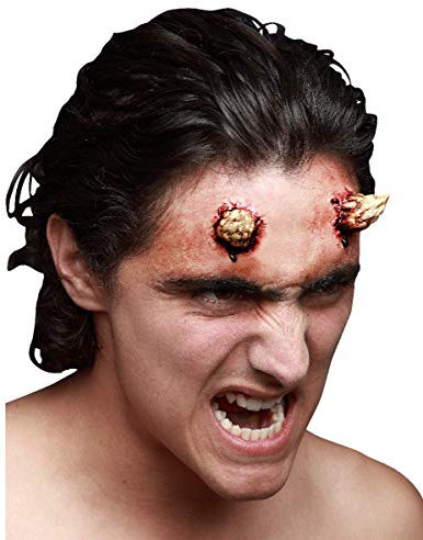 Horror-Shop Creepy Bone Devil Hörner Small für Fasching & Halloween