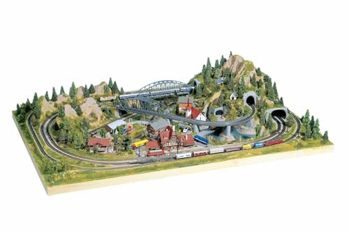 NOCH® Fertiggelände „Cortina“, mit Berg- und Tal-Design, 2 Bahnstromkreise für die Spurweite Z, wünderschönes Fertiggelände