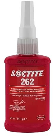 Loctite Flacon de 50 ml – Colle permanente Threadlocker 262 – Modèle 26231 Loctite