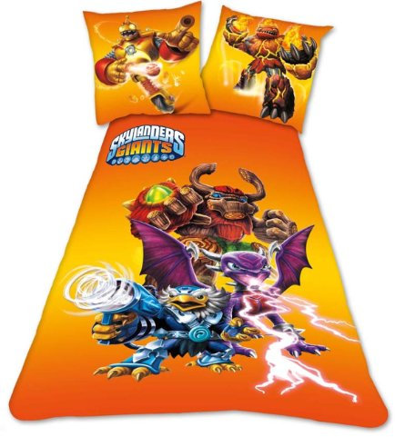 Skylanders Giants 2tlg. Bettwäsche, 80/80 & 135/200 cm Spyro Gill Grunt ZOOK Terrafin CHOP CHOP Eruptor Gelb SKY516