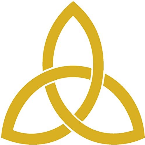 Samunshi® Wandtattoo Keltischer Dreiecks Knoten 10 x 10cm goldmetalleffekt