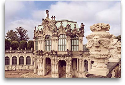 Premium Textil-Leinwand 45 x 30 cm Quer-Format Barockes Baudenkmal in Dresden - der Zwinger, Leinwanddruck von Marlen Rasche
