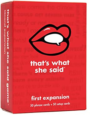 That's What She Said erste Erweiterung Rot und weiß