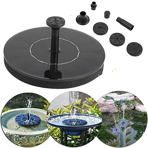 Morbuy Bomba de Agua Solar, Flotante Fuentes de Agua para Aves Baño Tanque de Pescados Estanque Decoración del Jardín Exterior de Cascada (2PC)