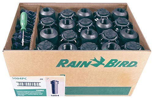 Rain Bird 5000 Serie Rotor-Sprinklerkopf. Modell 5004 PC, verstellbar von 40-360 Grad Teilkreis, 10,20 cm Versenkregner-Bewässerungssystem, 75-150 cm Wassersprühentfernung, 20 Stück (Y54007)