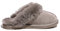 Reissner Lammfelle | Engel Hausschuhe Nadine | Pantoffel | Veloursleder | Innenfutter echtes Merino Lammfell | mit Fellkranz | Platin 38