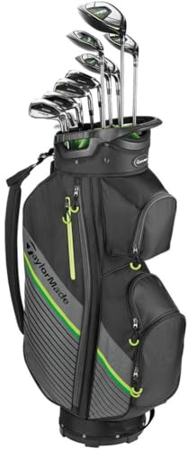 TaylorMade Rbz Speedlite Kit Complet Golf pour Hommes, Titane, Noir, Blanc, Vert, 12 Clubs + 1 Cart Bag