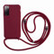 2ndSpring Handykette Schutzhülle kompatibel mit Samsung Galaxy S20 FE /S20 Fan Edition/S20 Lite Handyhülle mit Band,Halsband Lanyard Silikonhülle,Soft Silikon Rot