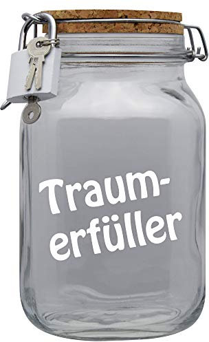 Spardose Traumerfüller Geld Geschenk Idee Transparent XL